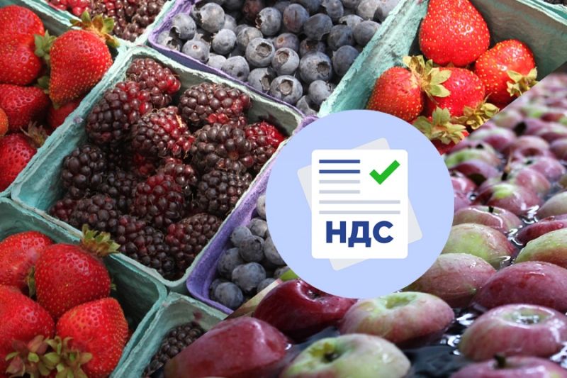 В РФ с 1 октября понижается ставка НДС на ягоды и фрукты